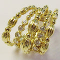 18k Yellow Gold 5 Row Nutmeg Ring