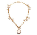 Moon Quartz Disc Necklace