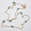 14k Yellow Gold Swiss Topaz Necklace