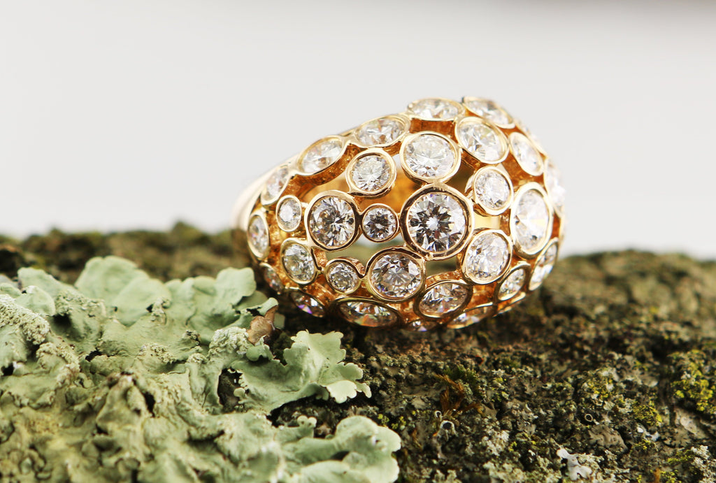 18k Yellow Gold Diamond Pinky Ring