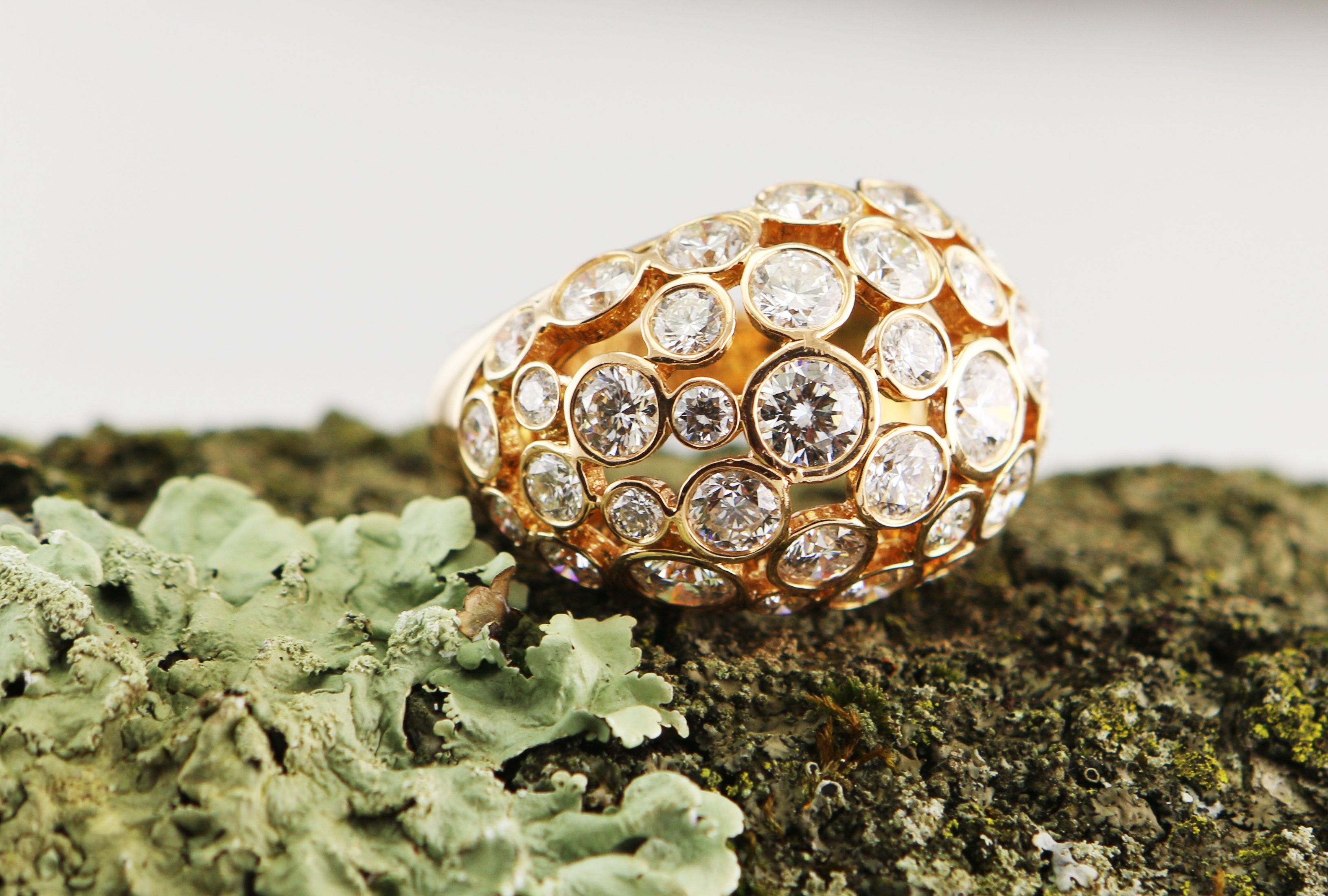 18k Yellow Gold Diamond Pinky Ring