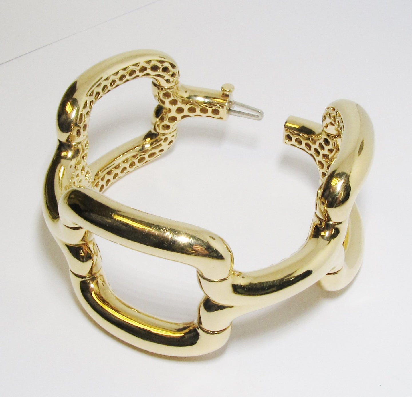 18k Yellow Gold Rectangular Link Bracelet