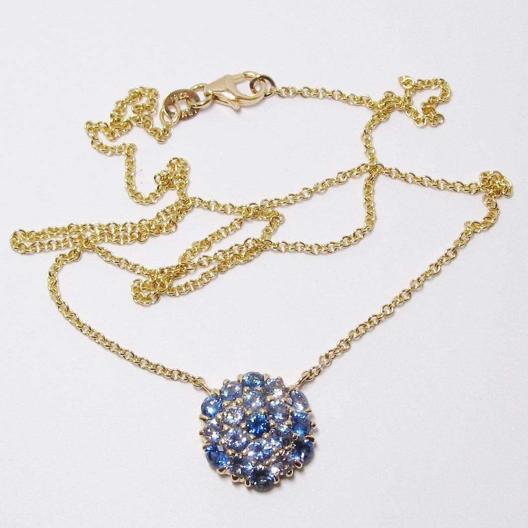 Blue Sapphire Pendant on Chain