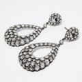 18k White Gold, Rose Cut Diamond Earrings