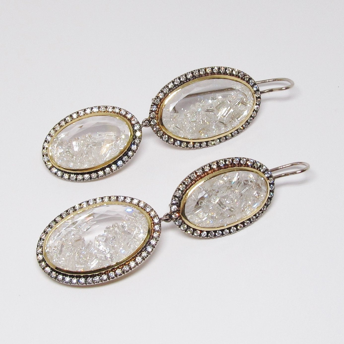 White Sapphire Kaleidoscope Shakers Earrings