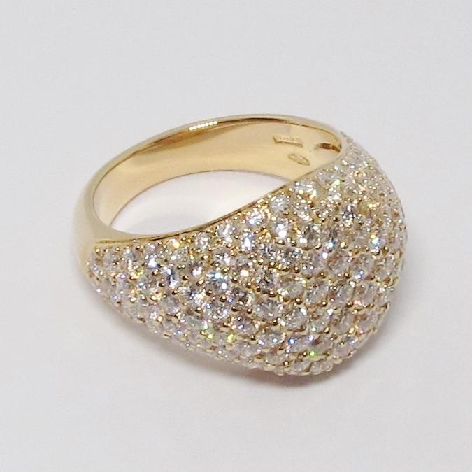 18k Yellow Gold Diamond Pinky Ring