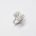 Platinum Setting for Radiant Diamond Solitaire Ring