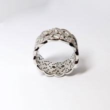 Load image into Gallery viewer, Basket-weave Round Diamond Eternity Band
