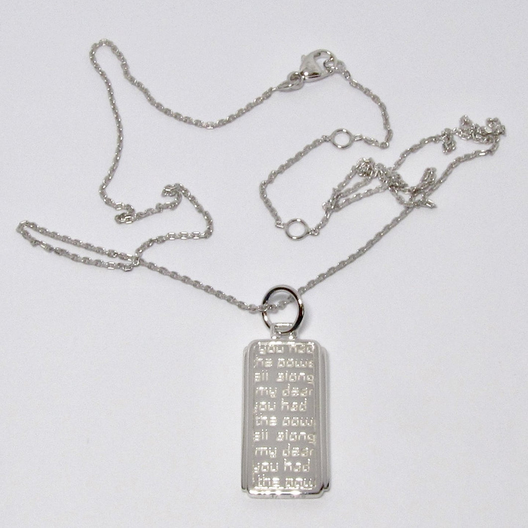 Sterling Silver Dorothy Medall Pendent