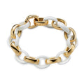 18k Yellow Gold & White Ceramic Chain