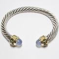 Bangle Bracelet, Silver & Gold