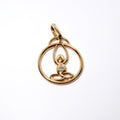 Yellow Gold & Diamond Yoga Charm