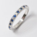 Diamond & Sapphire Wedding Band