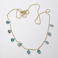 14k Yellow Gold Swiss Blue Topaz Necklace
