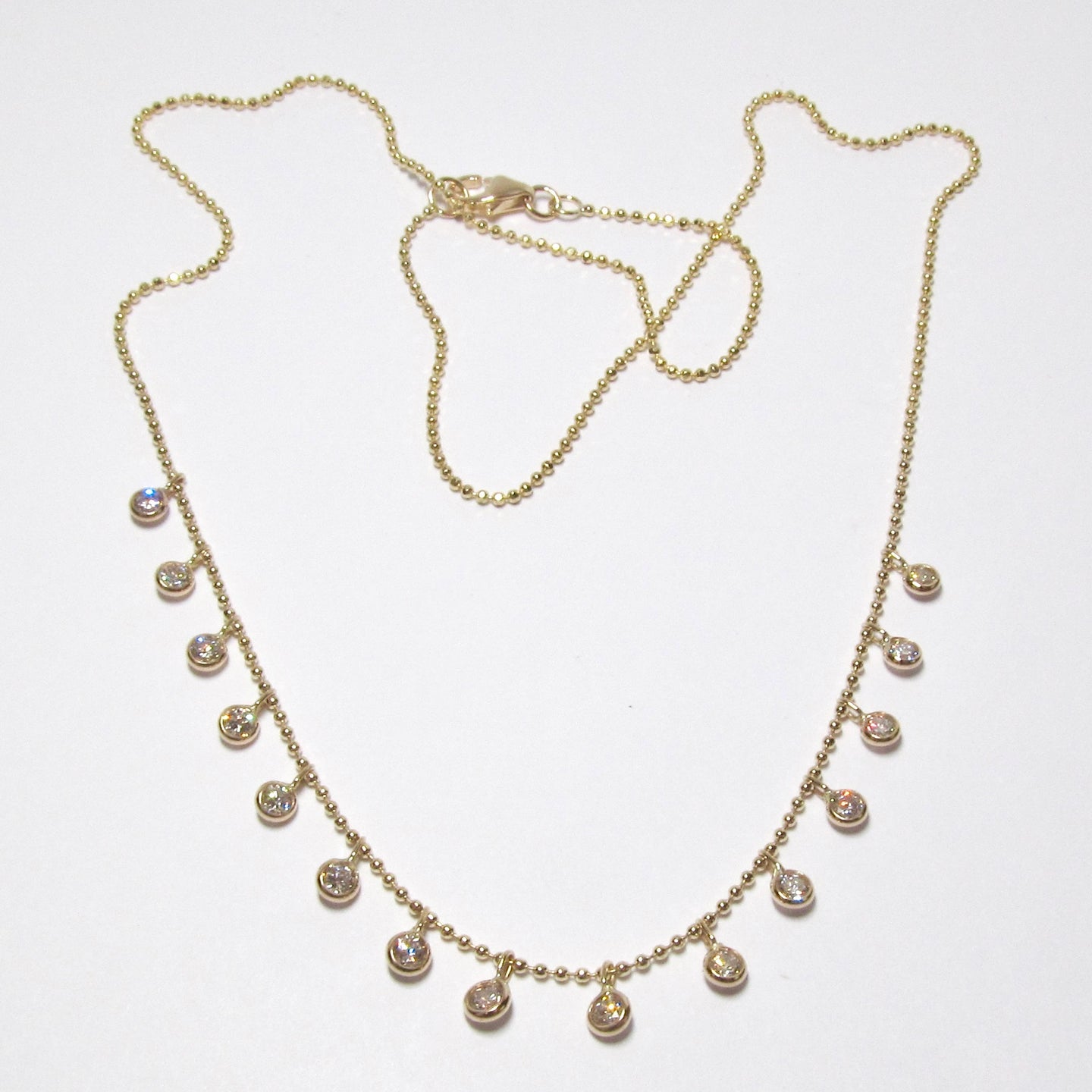 14k Yellow Gold Diamond Necklace