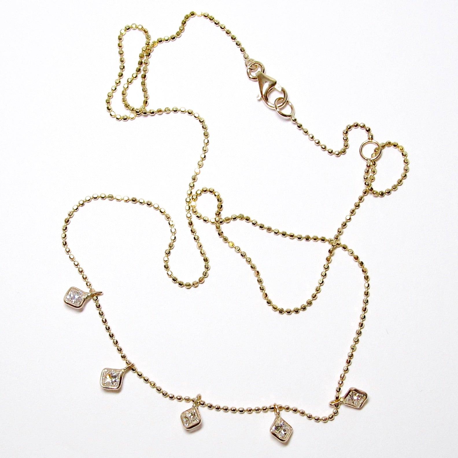 14k Yellow Gold Diamond Necklace