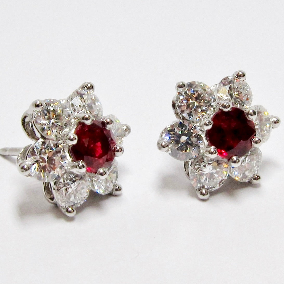 Ruby & Diamond Earrings