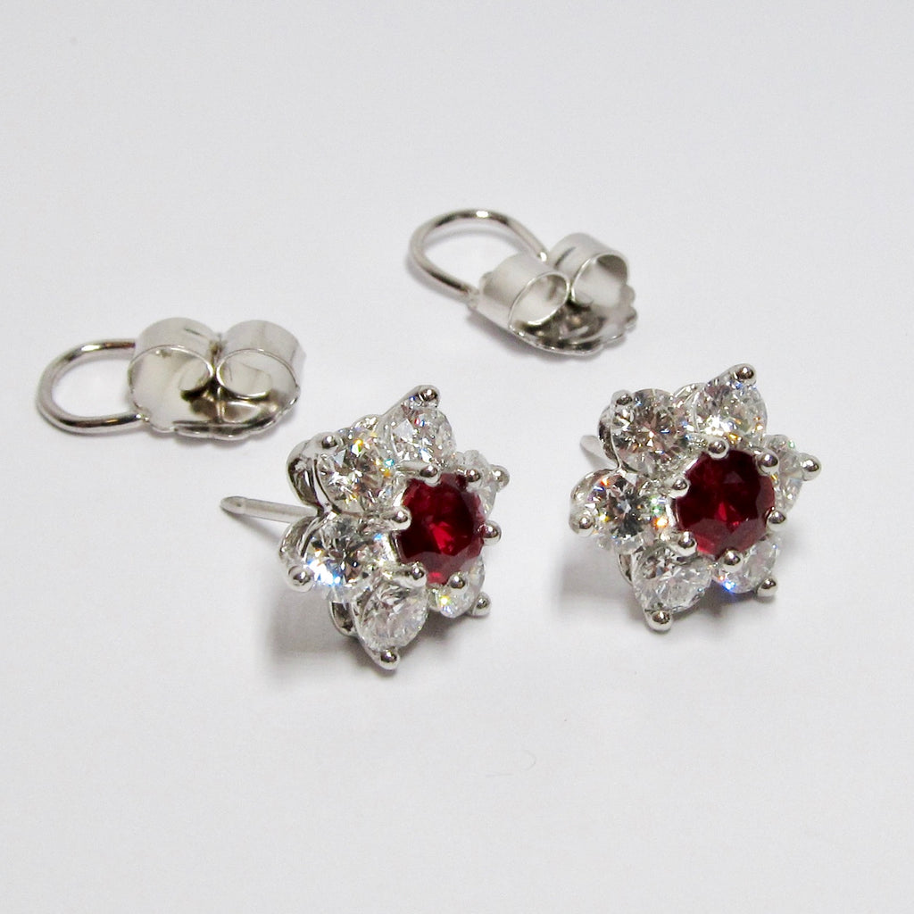 Ruby & Diamond Earrings