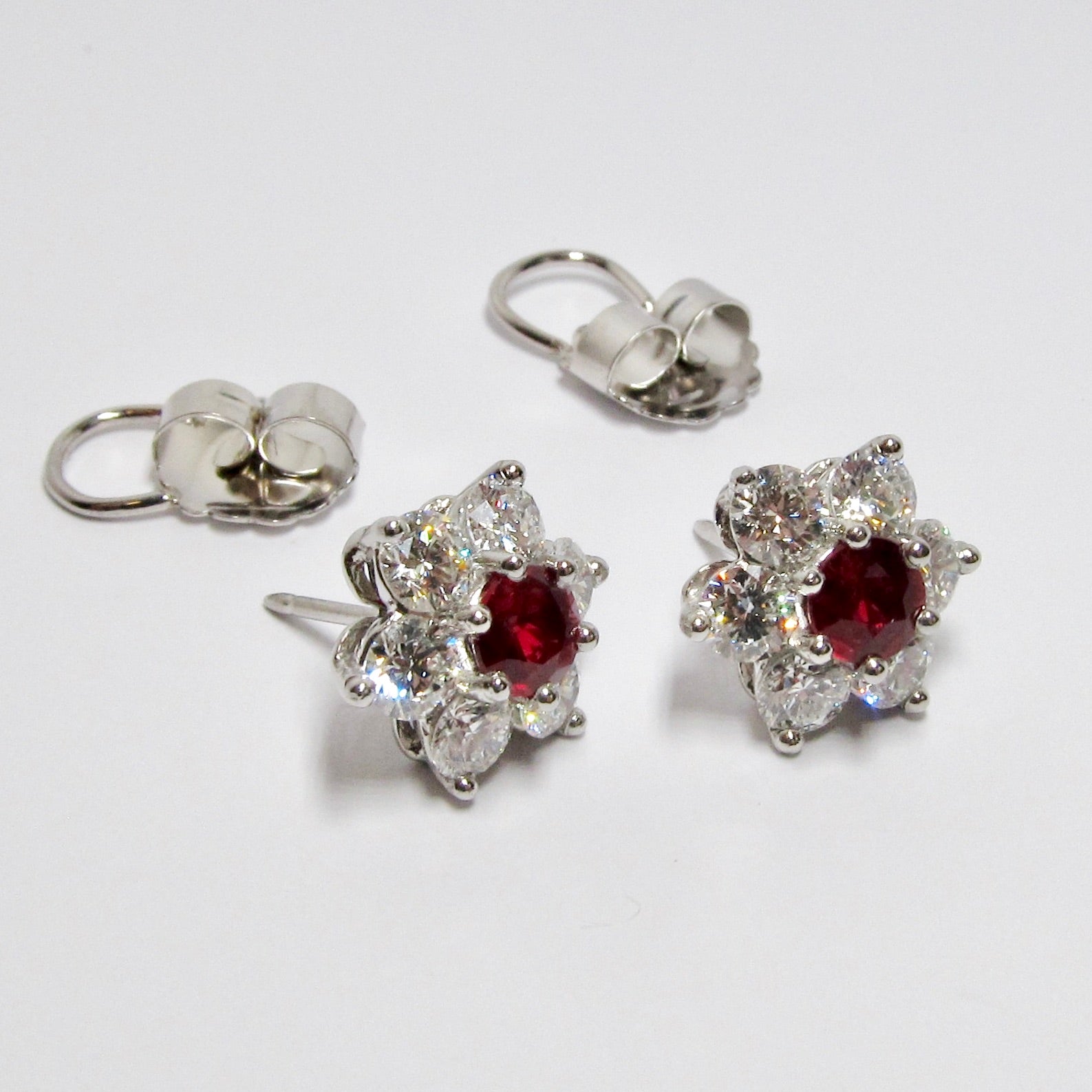 Ruby & Diamond Earrings