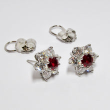 Load image into Gallery viewer, Ruby &amp; Diamond Earrings
