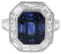 18kt White Gold Sapphire and Diamond Ring