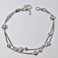 18k White Gold, Double-Stranded Bracelet