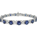 18kt White Gold Sapphire and Diamond Ring