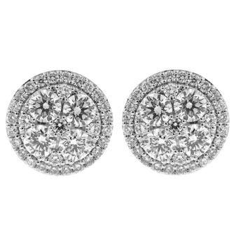 18kt White Gold Diamond Earrings