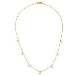 18k Yellow Gold Diamond-by-the-Yard Necklace