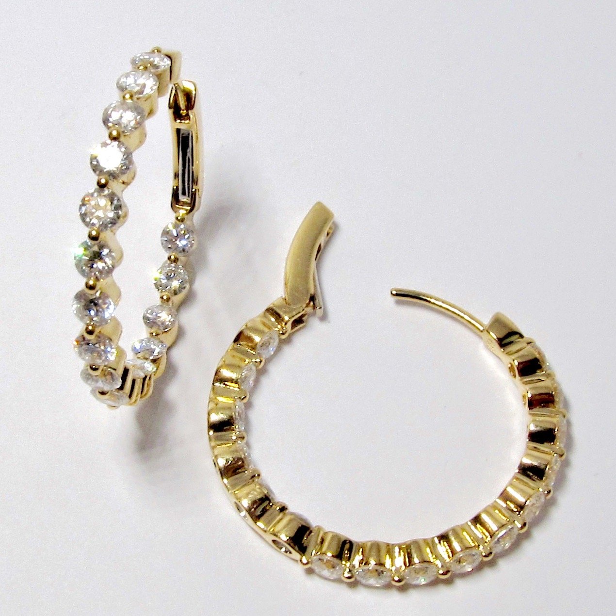In/Out Diamond Hoops