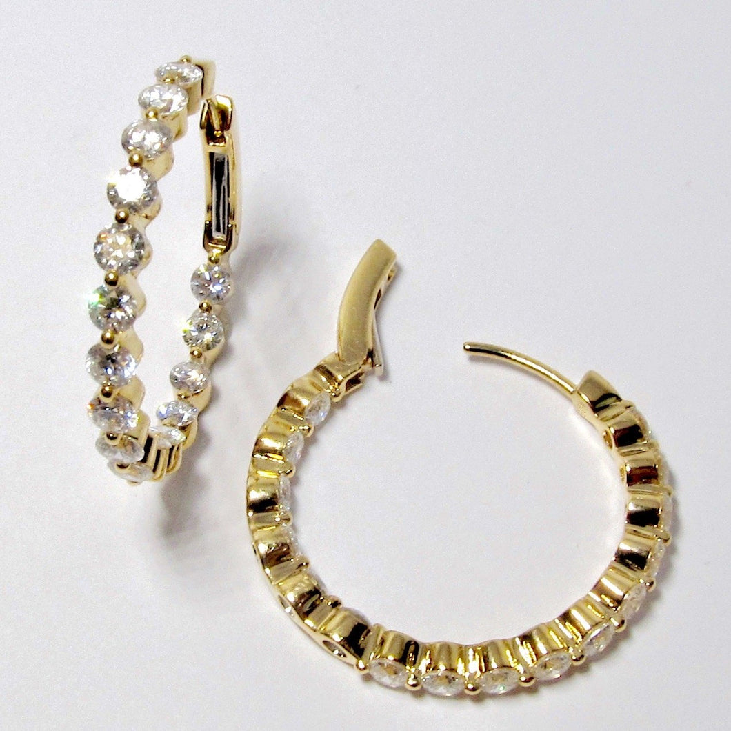 In/Out Diamond Hoops