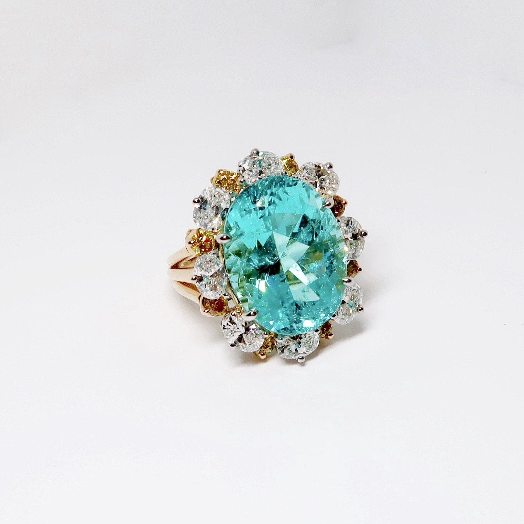 Paraiba Fancy Diamond Ring
