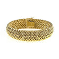 14k Yellow Gold Mesh Bracelet, 15mm Width, 7.5" Length