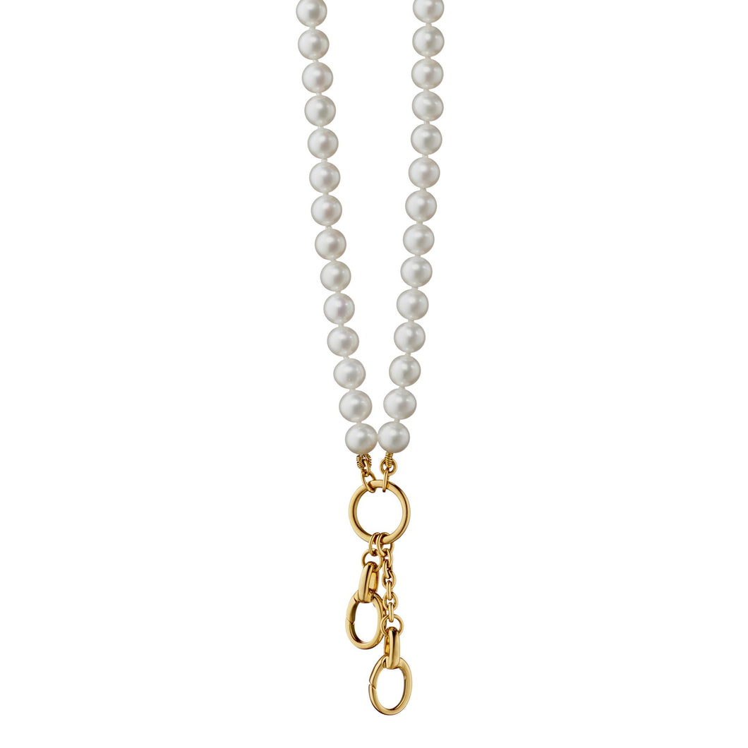 Fresh Water Pearl & Yellow Gold Necklace