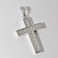 18k White Gold Diamond Cross (Available in Two Sizes)