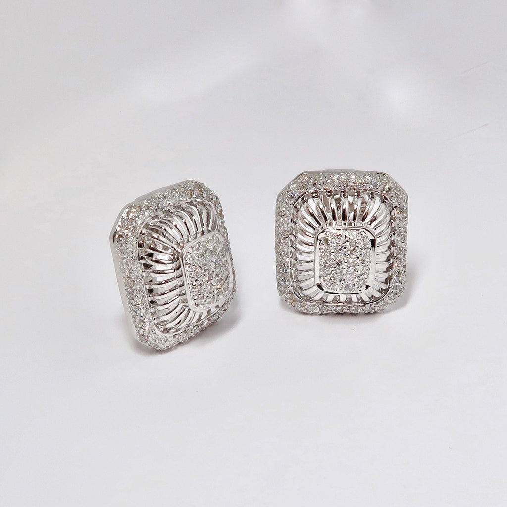 Multi-color Topaz & Diamond Earrings