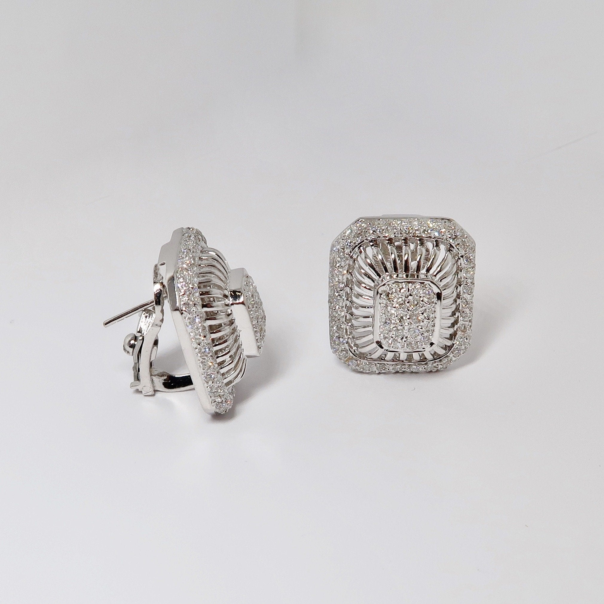 Multi-color Topaz & Diamond Earrings