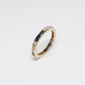 18k Yellow Gold Alternating Diamond Ring
