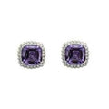 'Gossip' Amethyst Cushion Earrings