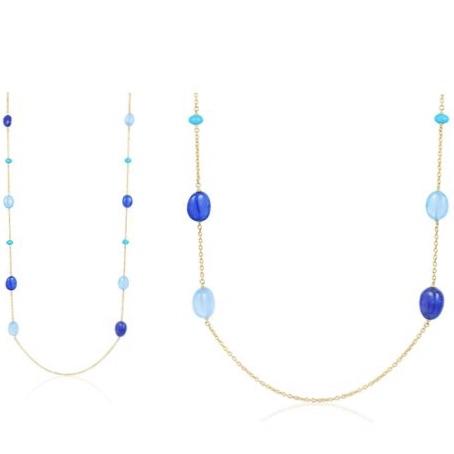'G-One' Tanzanite, Blue Topaz Necklace