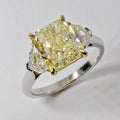 Radiant Cut Yellow Diamond Ring
