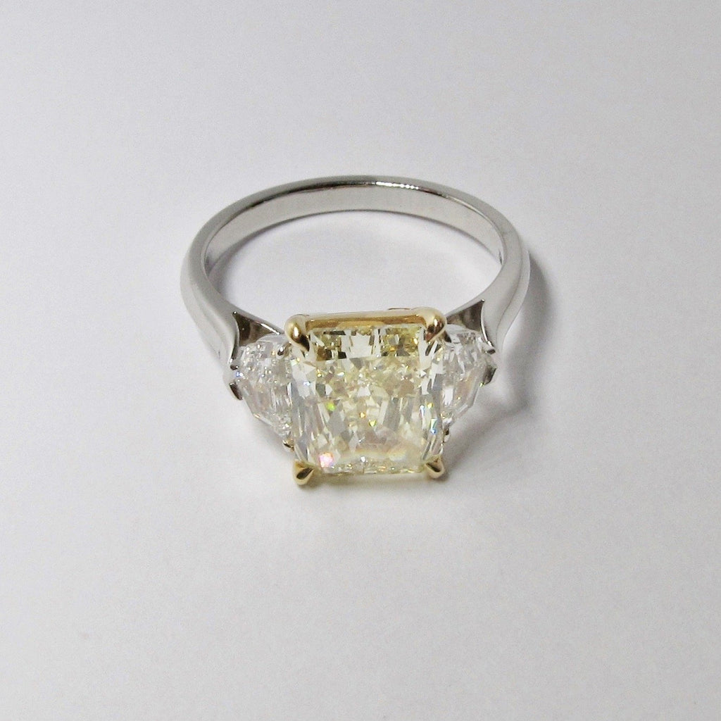 Radiant Cut Yellow Diamond Ring