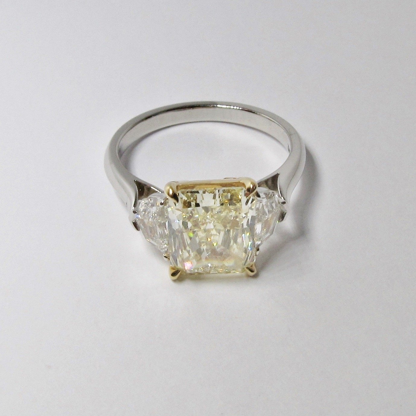 Radiant Cut Yellow Diamond Ring