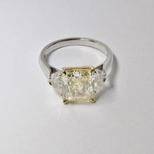 Load image into Gallery viewer, Radiant Cut Yellow Diamond Ring
