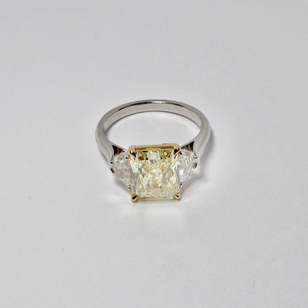 Radiant Cut Yellow Diamond Ring