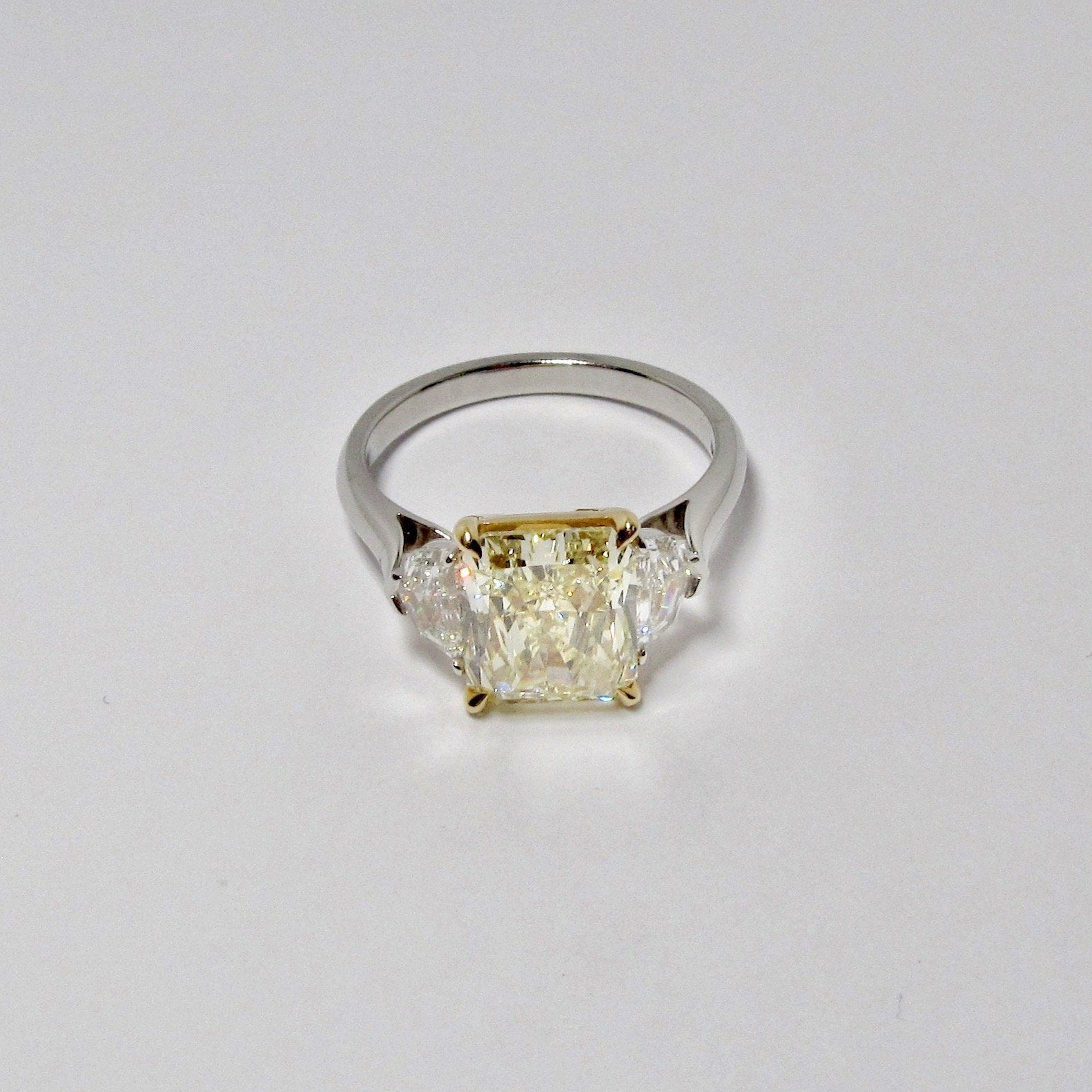 Radiant Cut Yellow Diamond Ring