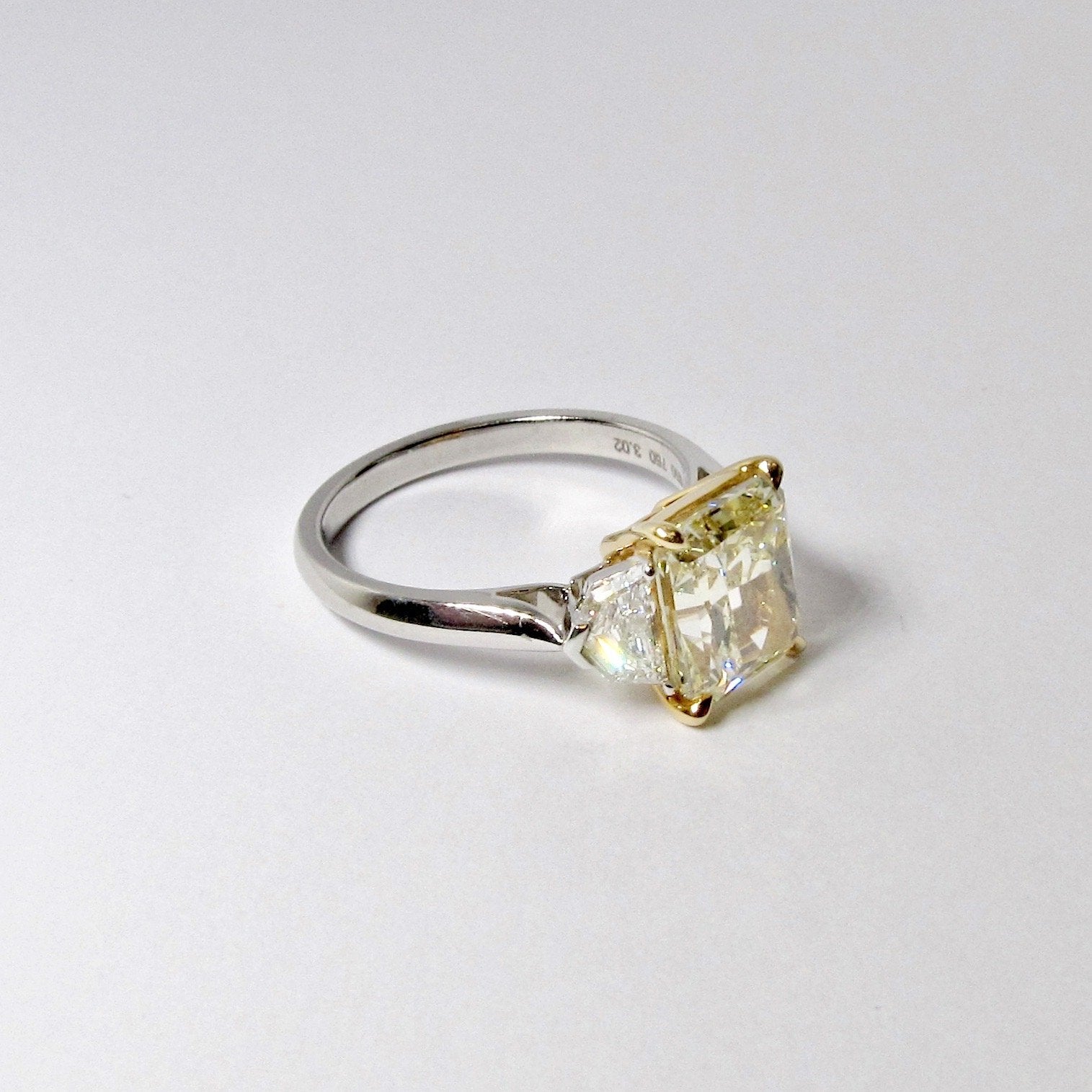 Radiant Cut Yellow Diamond Ring
