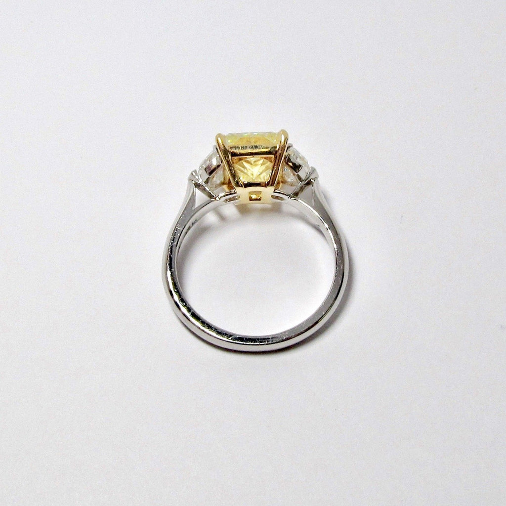 Radiant Cut Yellow Diamond Ring