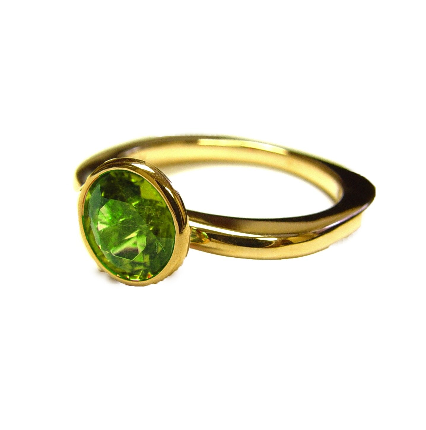 'Gossip' Centre Stone Peridot Ring