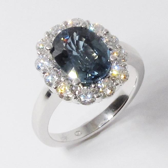 Diamond & Blue Sapphire Ring